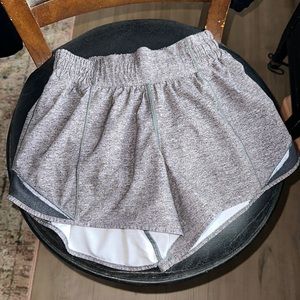 Lululemon grey speckled shorts, worn a few times. Size 4 4’